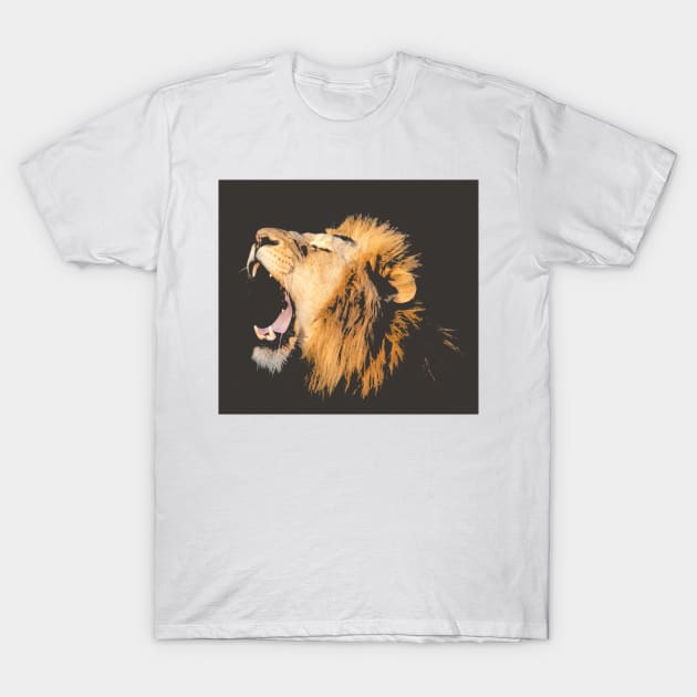 yawning Lion T-Shirt by Muahh